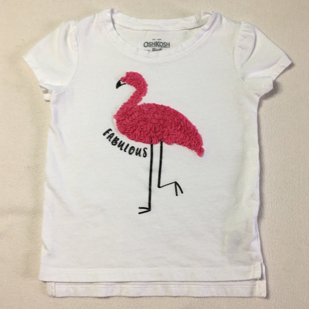 🦩 Textured Fabulous Flamingo Tee by OshKosh B'Gosh 🦩